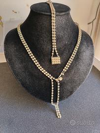 collana vintage stile anni '70 in argento
