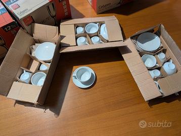 18 tazzine caffe con piattini