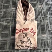 Felpa Scorpion Bay bianca con cappuccio