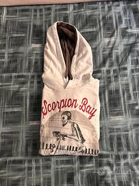 Felpa Scorpion Bay bianca con cappuccio