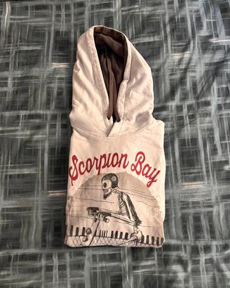 Felpa Scorpion Bay bianca con cappuccio