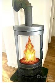 Stufa a legna moderna