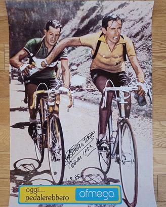 Autografo di Gino Bartali - Poster Tour de France