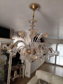 Lampadario in vetro di murano