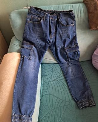 JEANS CARGO TAGLIA 48