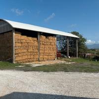 Fieno per cavalli, pecore e caprette in presse