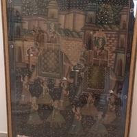 Quadro grande Batik dipinto a mano originale 