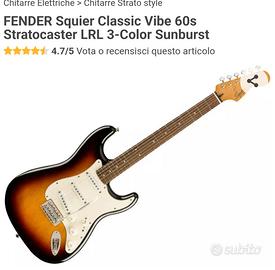 Chitarra Elettrica Squier FENDER 60s
