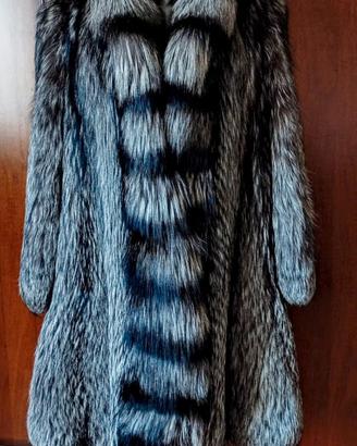 Pelliccia Lunga Vera Volpe Argentata 