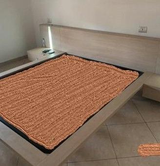 LETTO MATRIMONIALE con Comodini Illuminati