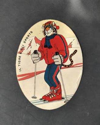 Sticker vintage Esso Il Tigre - Lo sciatore