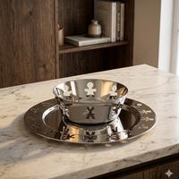 Set Alessi "Girotondo" – Vassoio e Ciotola Acciaio