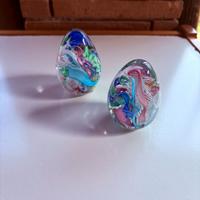 Uovo vetro stile Murano astratto