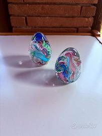 Uovo vetro stile Murano astratto