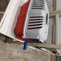 Trasportino rigido per gatti Nobby rosso/grigio