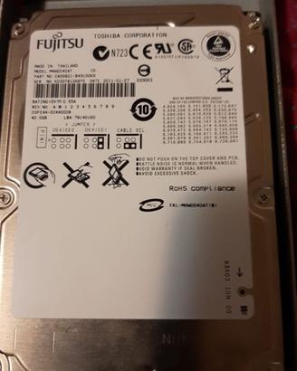 FUJITSU 40GB 4.2K 2MB ATA 2.5'' MHW2040AT