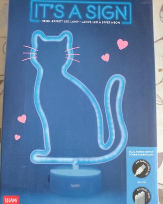 Luce Led blu gatto