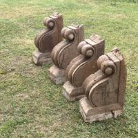 4 Mensole antiche in legno