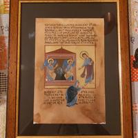 Quadro con icona sacra antica