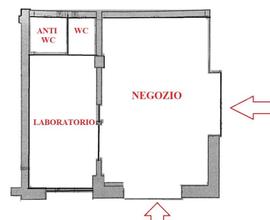 Tre vetrine fronte stadio zona stadio-università