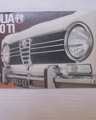 DEPLIANT AUTO ALFA ROMEO GIULIA 1300 TI ANNI 60.