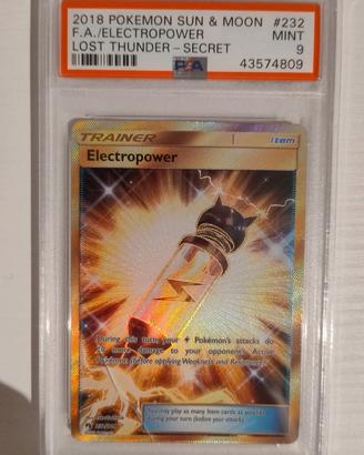 Pokemon PSA 9 Electropower 232/214 Lost Thunder