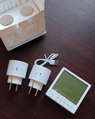 Timer digitale con due prese elettriche wireless