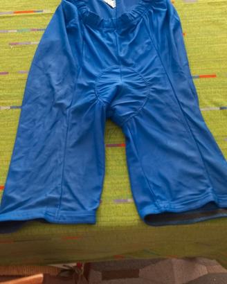 Pantaloncini corti da ciclismo colore blu Taglia L