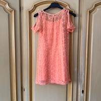 Vestitino in pizzo Sisley albicocca elegante 7-8 a