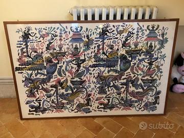 due tele dipinte a mano