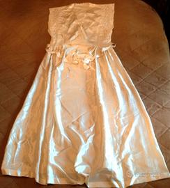 Camicia da notte in seta pura champagne