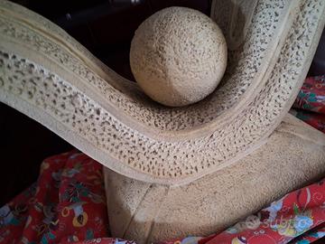 tavolino sala in vetro e pietra di vicenza