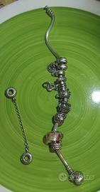 Lotto Bracciale Pandora Moments + 8 Charm Argento 