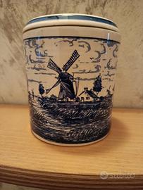 Barattolo Ceramica Delft Blauw Olanda  Anni 60/70