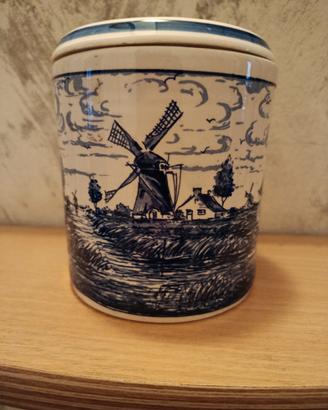Barattolo Ceramica Delft Blauw Olanda  Anni 60/70