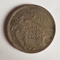 Moneta da collezione 5 ptas 1957
