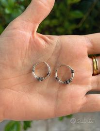 Orecchini cerchio piccolo argento 925