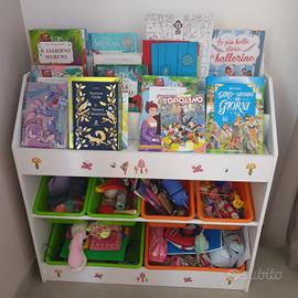 Scaffale per libri e giocattoli bambini