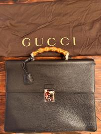 GUCCI 24h valigetta borsa tracolla in pelle- nuova