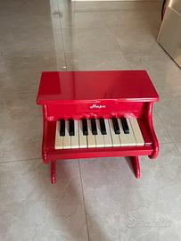 Mini Pianoforte Hape Rosso per Bambini – 18 Tasti