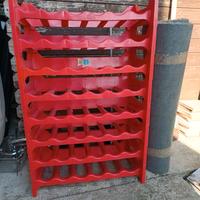 scaffale portabottiglie in plastica 