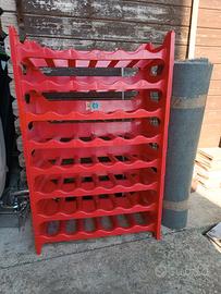 scaffale portabottiglie in plastica 