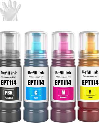 Set 6 Colori Bottiglie di Inchiostro EPT114 Ricari