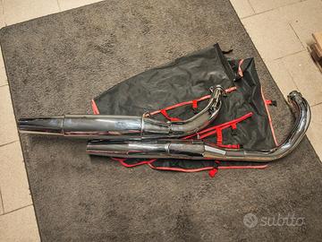 scarico honda shadow 750 cromo e manubrio 