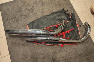 scarico honda shadow 750 cromo e manubrio 