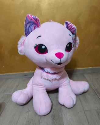 Peluche gatto rosa
