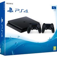 PS4 Slim 1 Tb + 2 DualShock 4 + Visore e accessori