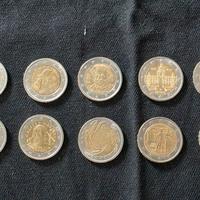 2 Euro commemorativi - 10 monete diverse