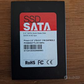 Hard disk 2TB 2.5" Sata nuovi