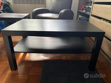 Tavolino LACK IKEA, marrone-nero, 90x55 cm